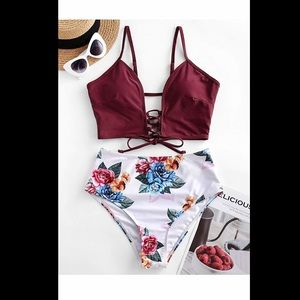 NWT Zaful floral bikini XXL